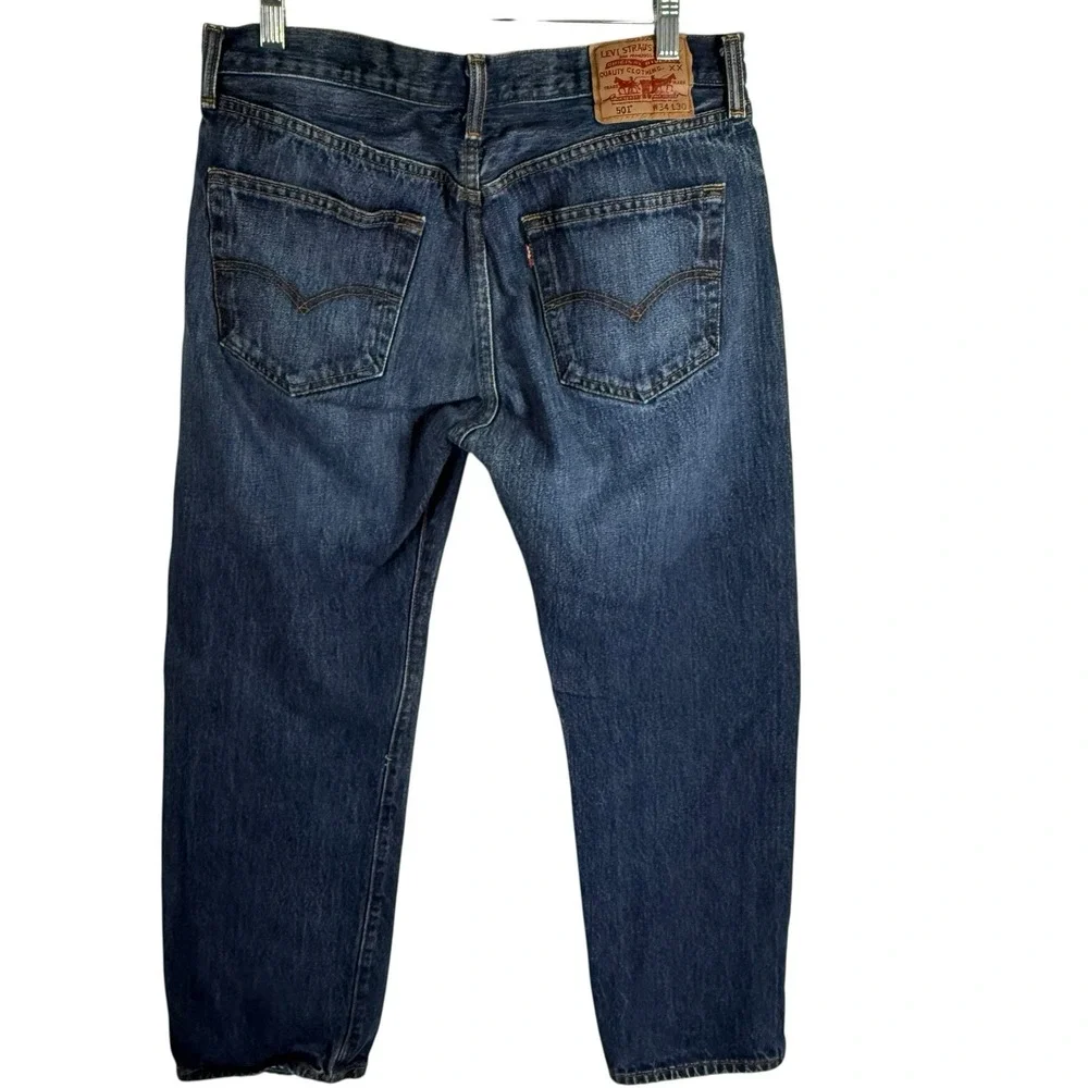 Levi's 501XX Haiti Men 34x30 Denim Dark Wash Cotton Button Fly 5 Pocket Jeans